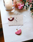 Boucles d'oreilles en cuir de pomme Laurie Karmyliege