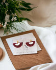 Boucles d'oreilles en cuir de pomme Laurie Karmyliege