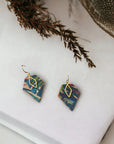 Boucles d'oreilles en liège Alice Karmyliege Liège-motif-feuilles