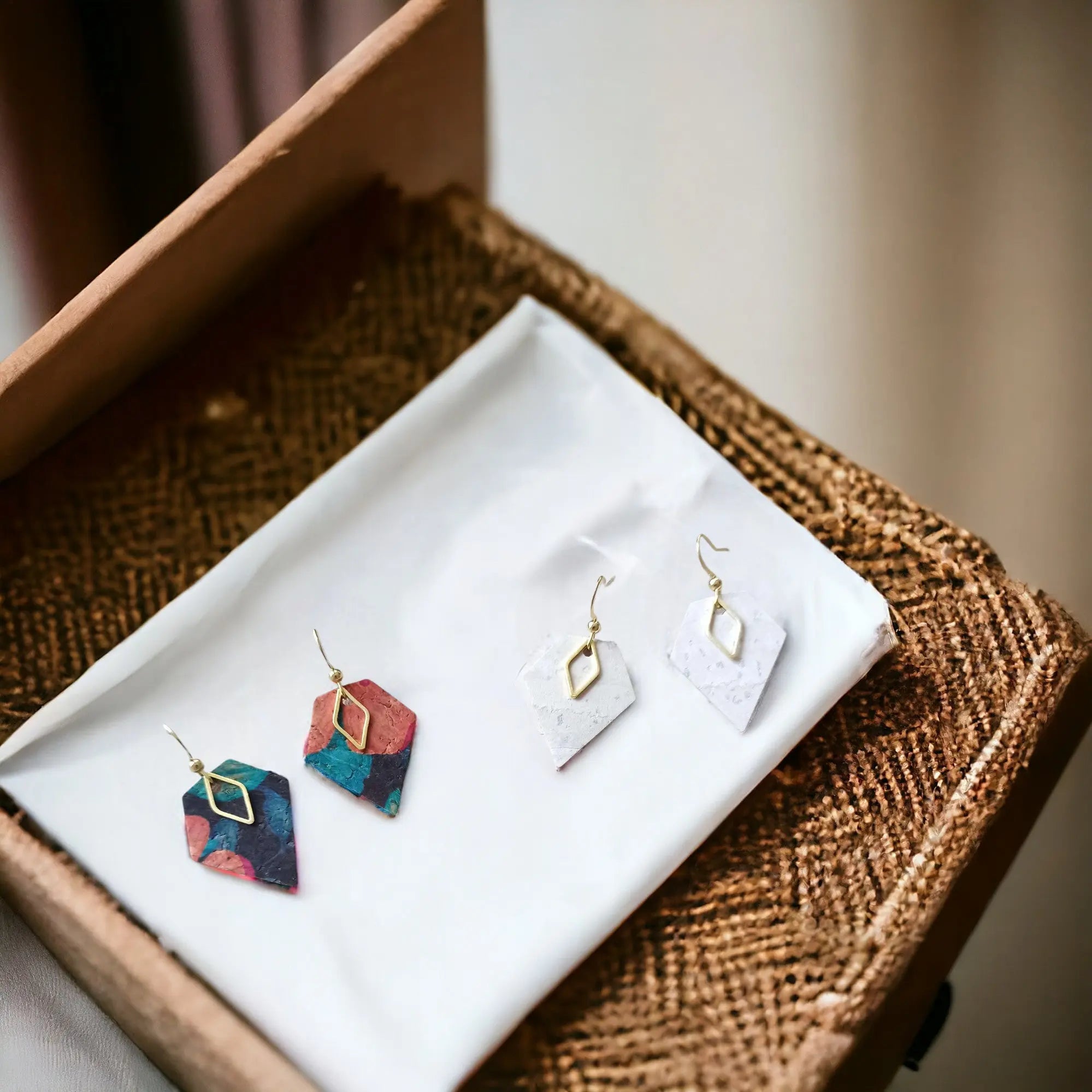 Boucles d'oreilles en liège Alice Karmyliege