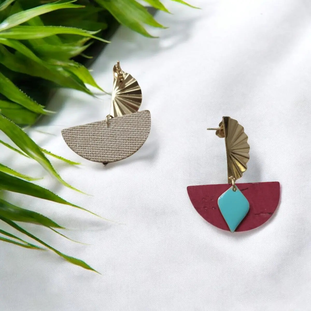 Boucles d'oreilles en liège Ninon Karmyliege