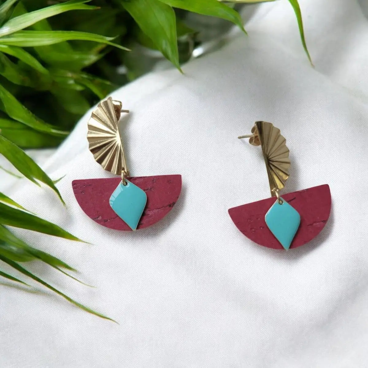 Boucles d'oreilles en liège Ninon Karmyliege
