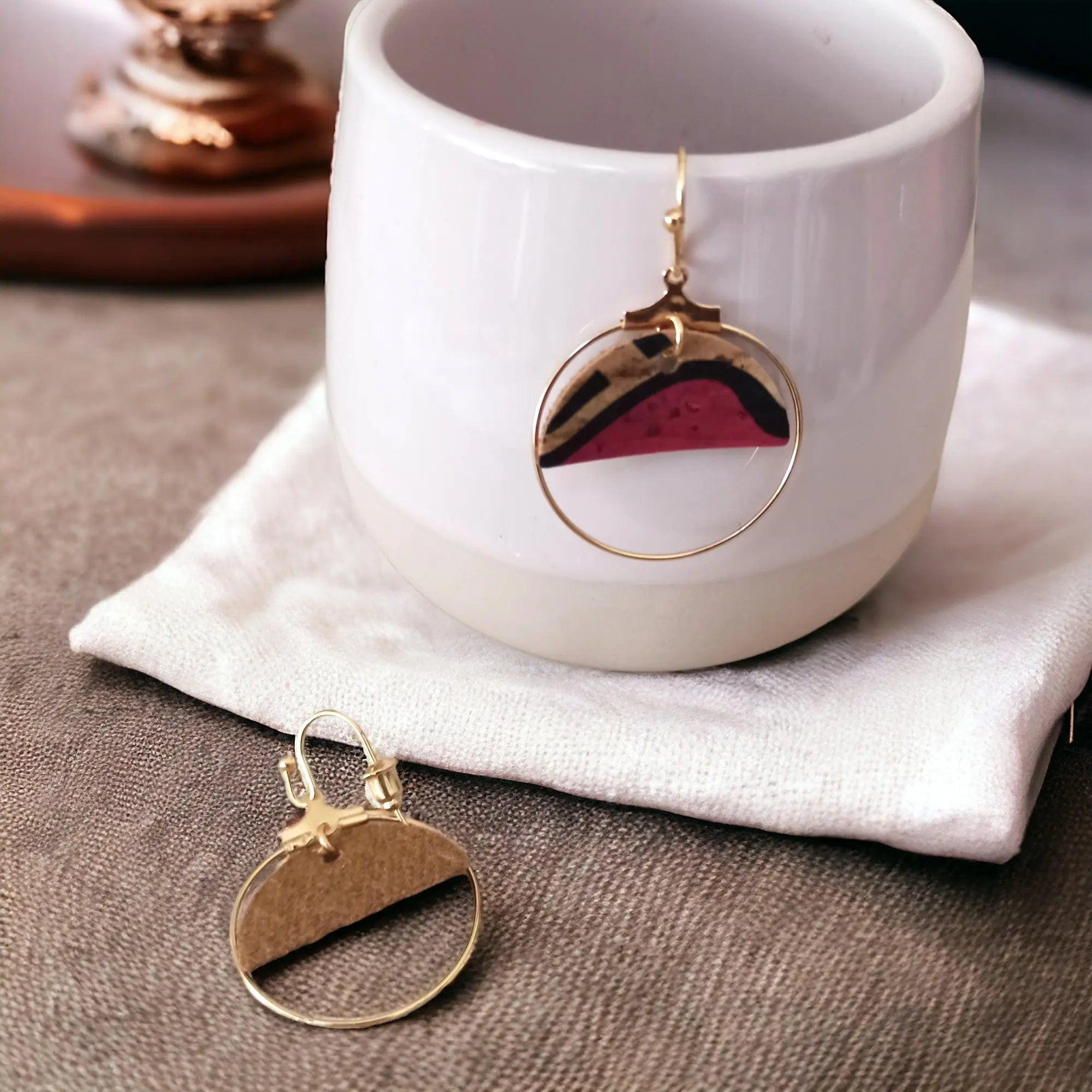 Boucles d'oreilles en liège Théa Karmyliege
