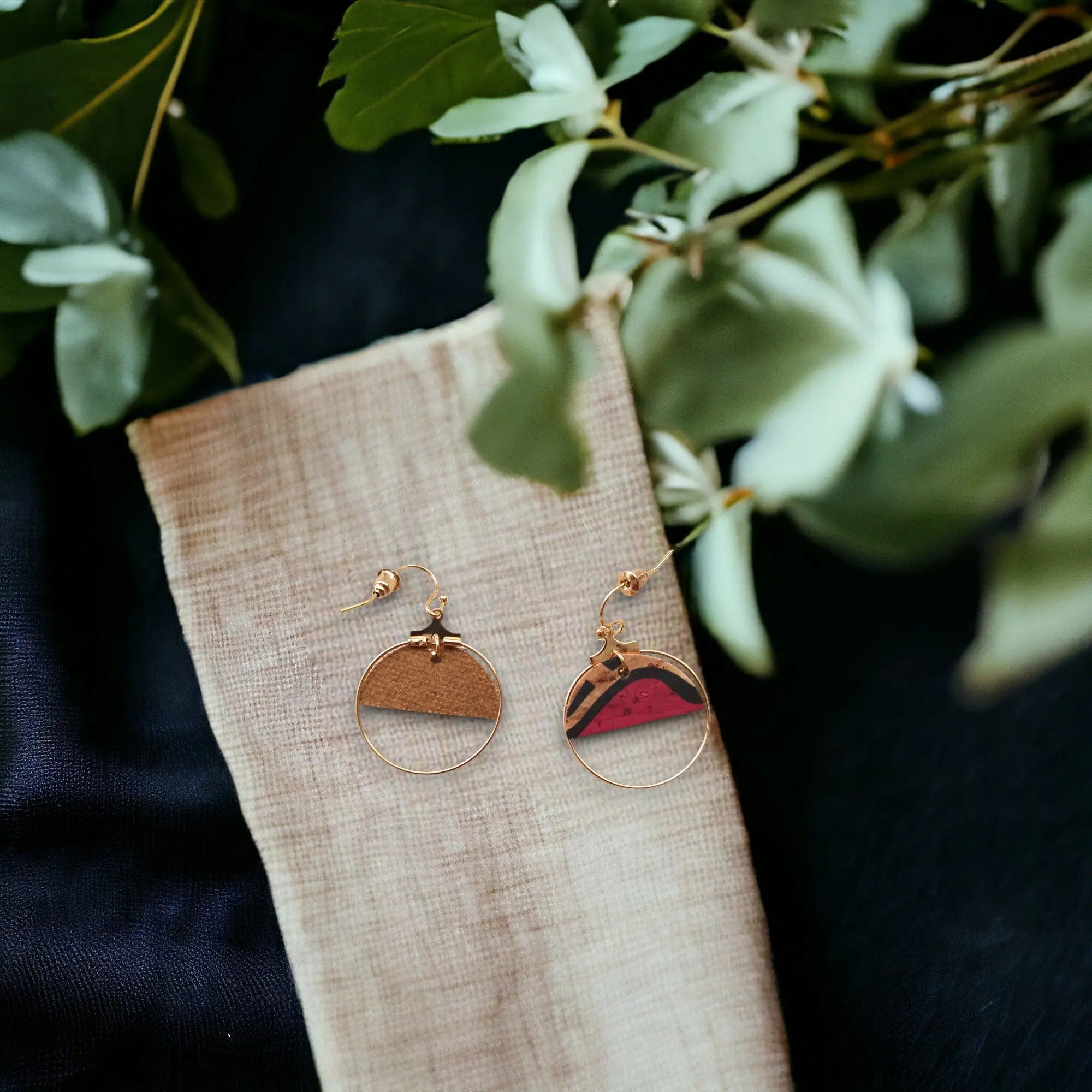 Boucles d'oreilles en liège Théa Karmyliege