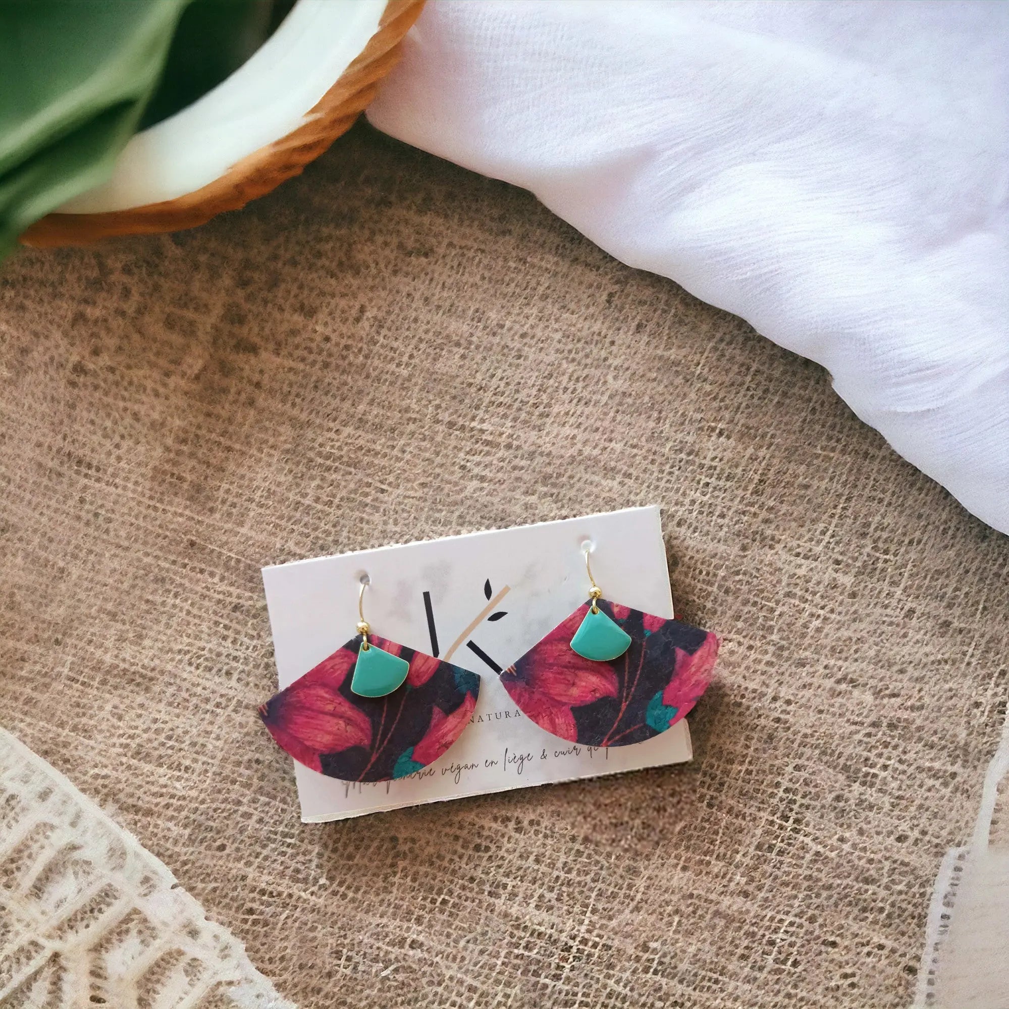 Boucles d'oreilles en liège Zoé Karmyliege