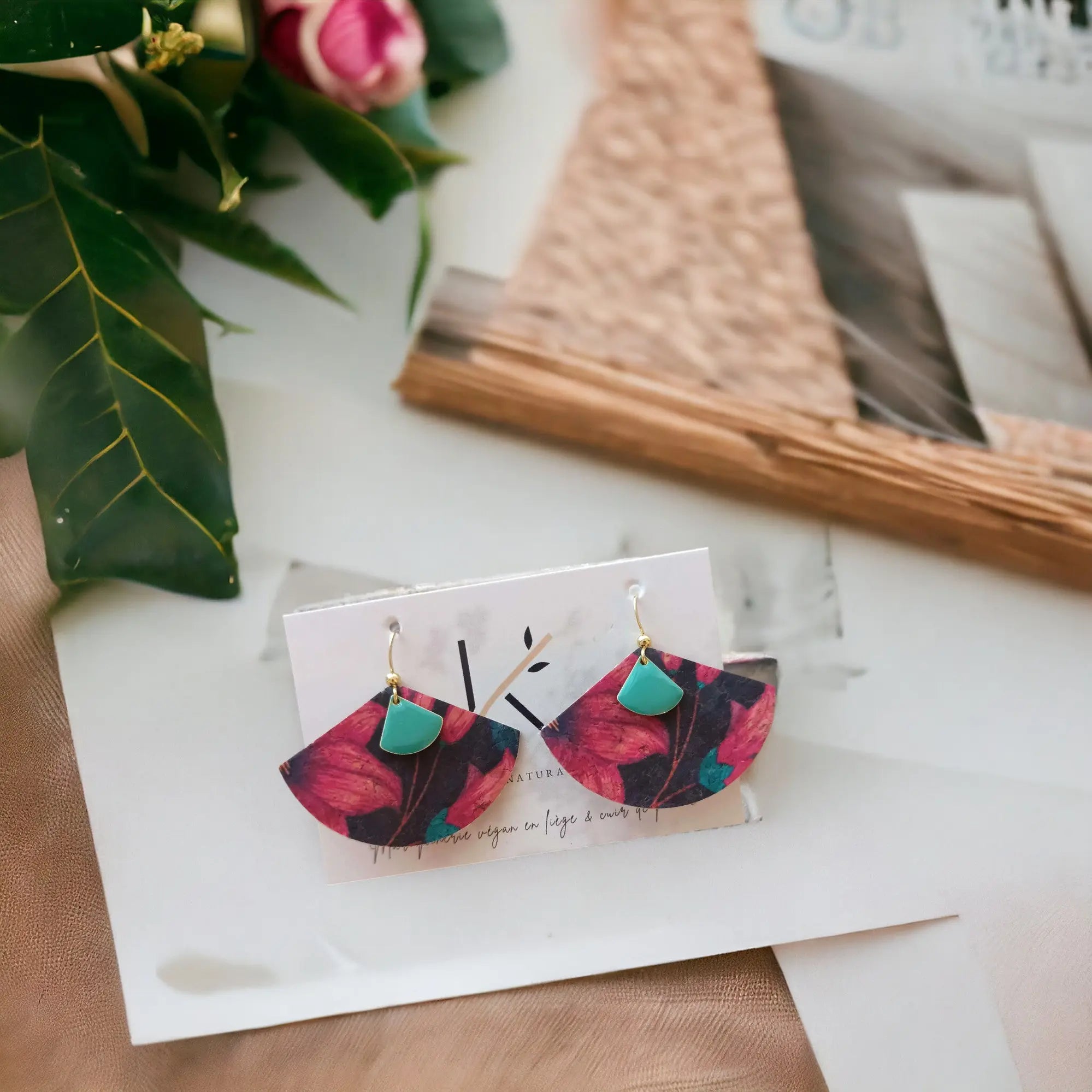 Boucles d'oreilles en liège Zoé Karmyliege B