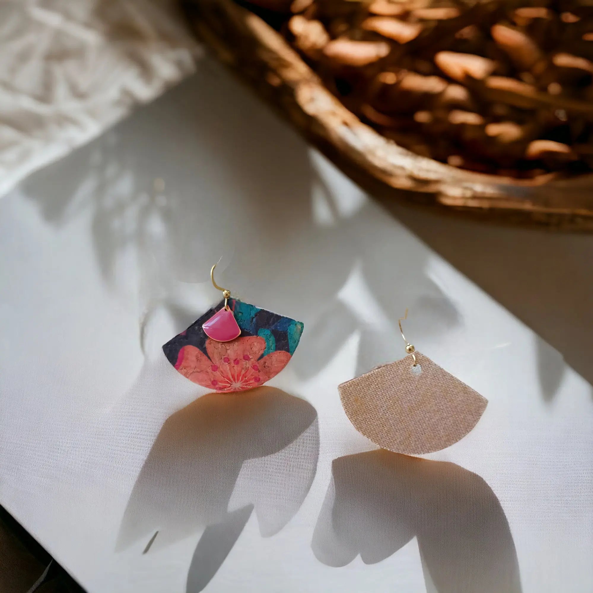Boucles d'oreilles en liège Zoé Karmyliege