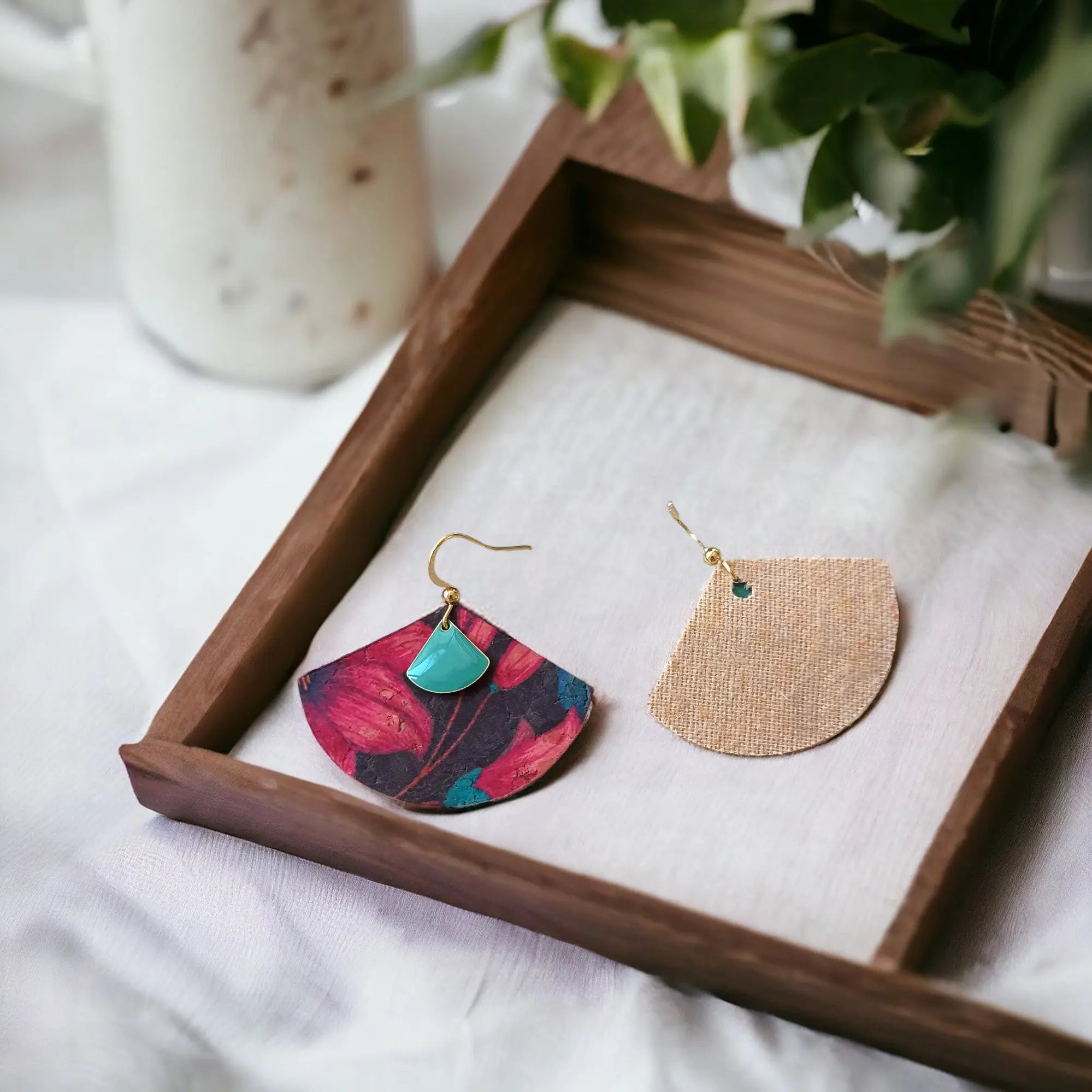 Boucles d'oreilles en liège Zoé Karmyliege