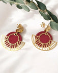Boucles d'oreilles vegan en peau de pomme, Elena Karmyliege