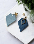 Boucles d'oreilles vegan, Alicia - Cuir de pomme ou cactus Karmyliege