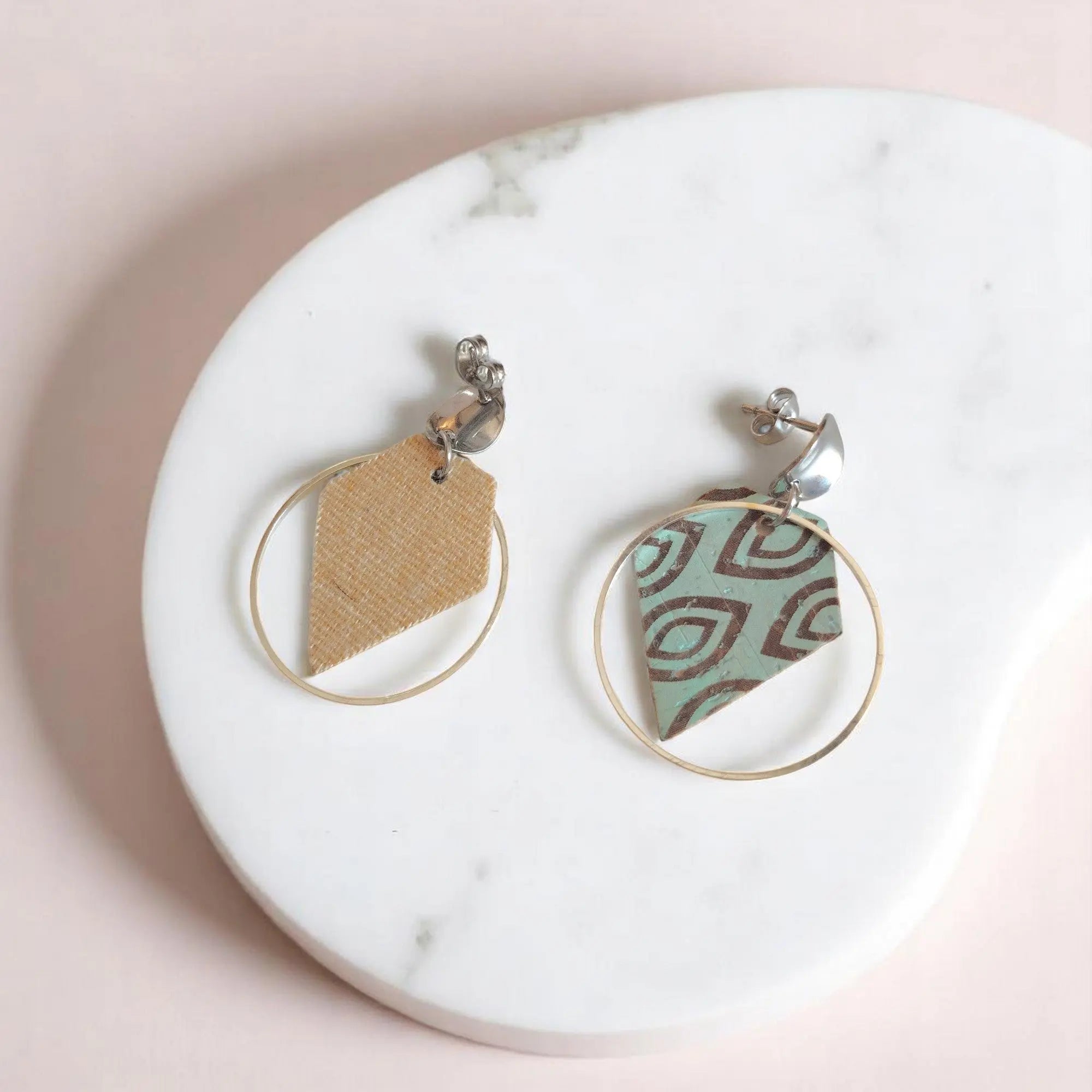 Boucles d'oreilles végétales Kylie - Bijoux naturels et vegan - Femme Karmyliege