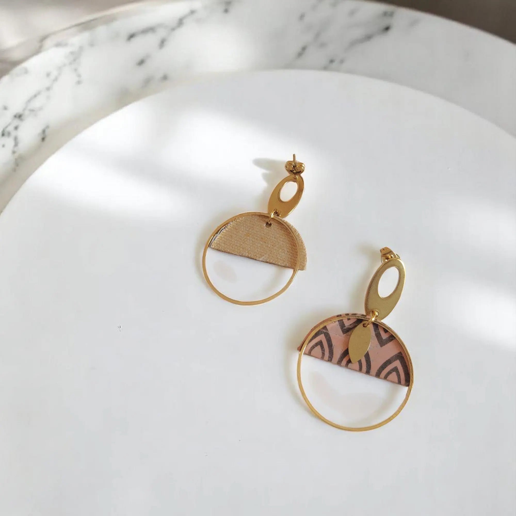 Boucles d'oreilles végétales Laïla - Bijoux naturels et vegan Femme Karmyliege