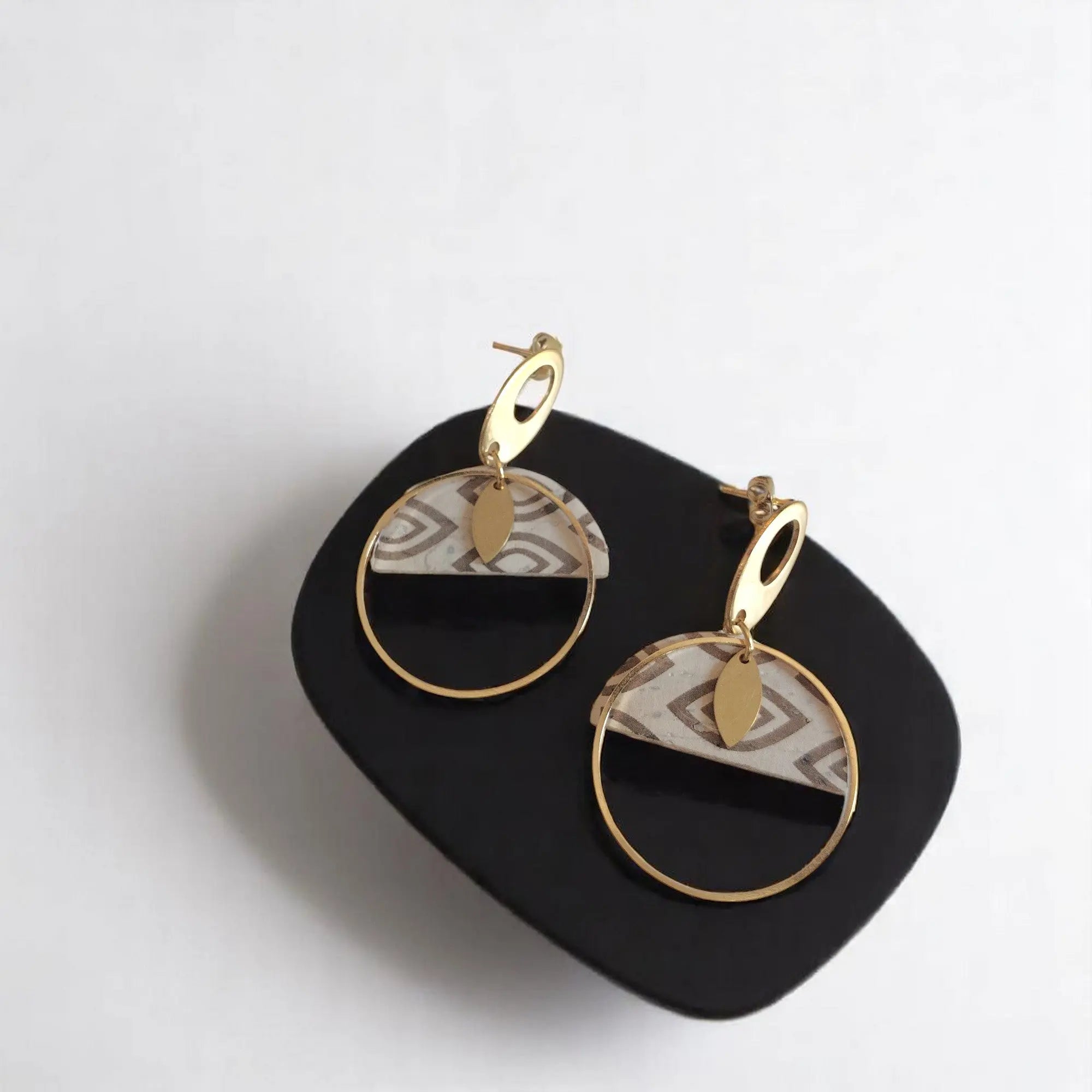 Boucles d'oreilles végétales Laïla - Bijoux naturels et vegan Femme Karmyliege