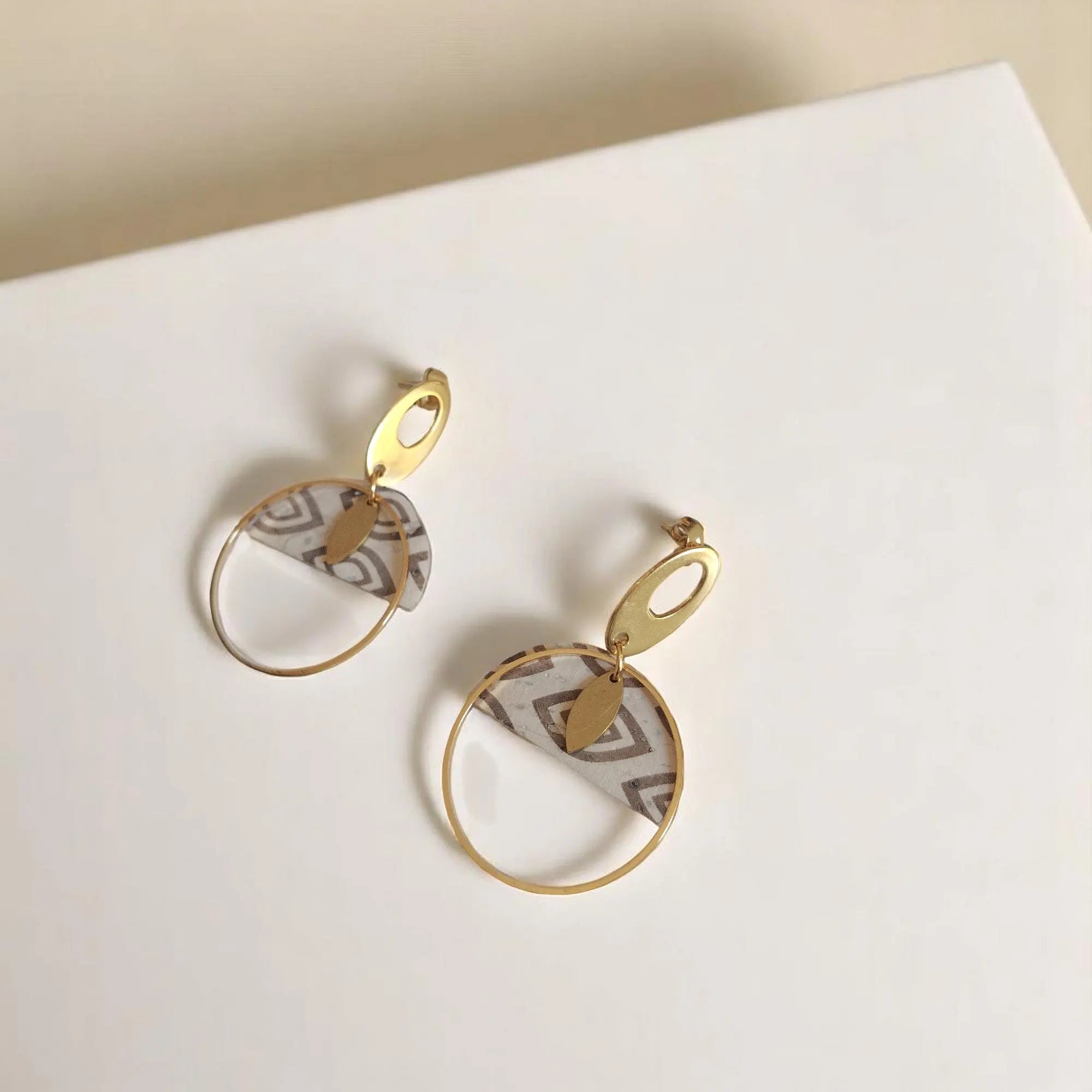 Boucles d'oreilles végétales Laïla - Bijoux naturels et vegan Femme Karmyliege