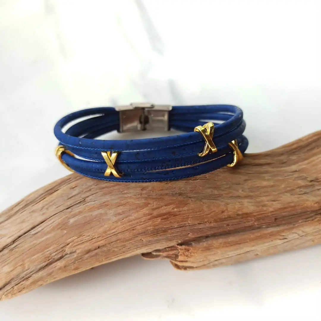 Bracelet en Liège Naturel Livia doré Karmyliege