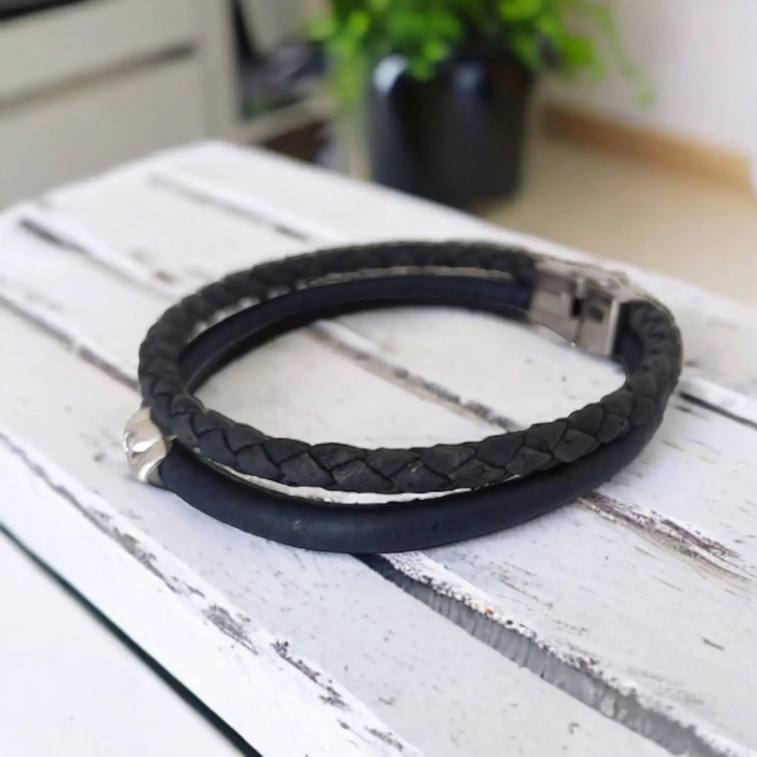 Bracelet en liège Lou - Bijoux unisexe gothique Karmyliege