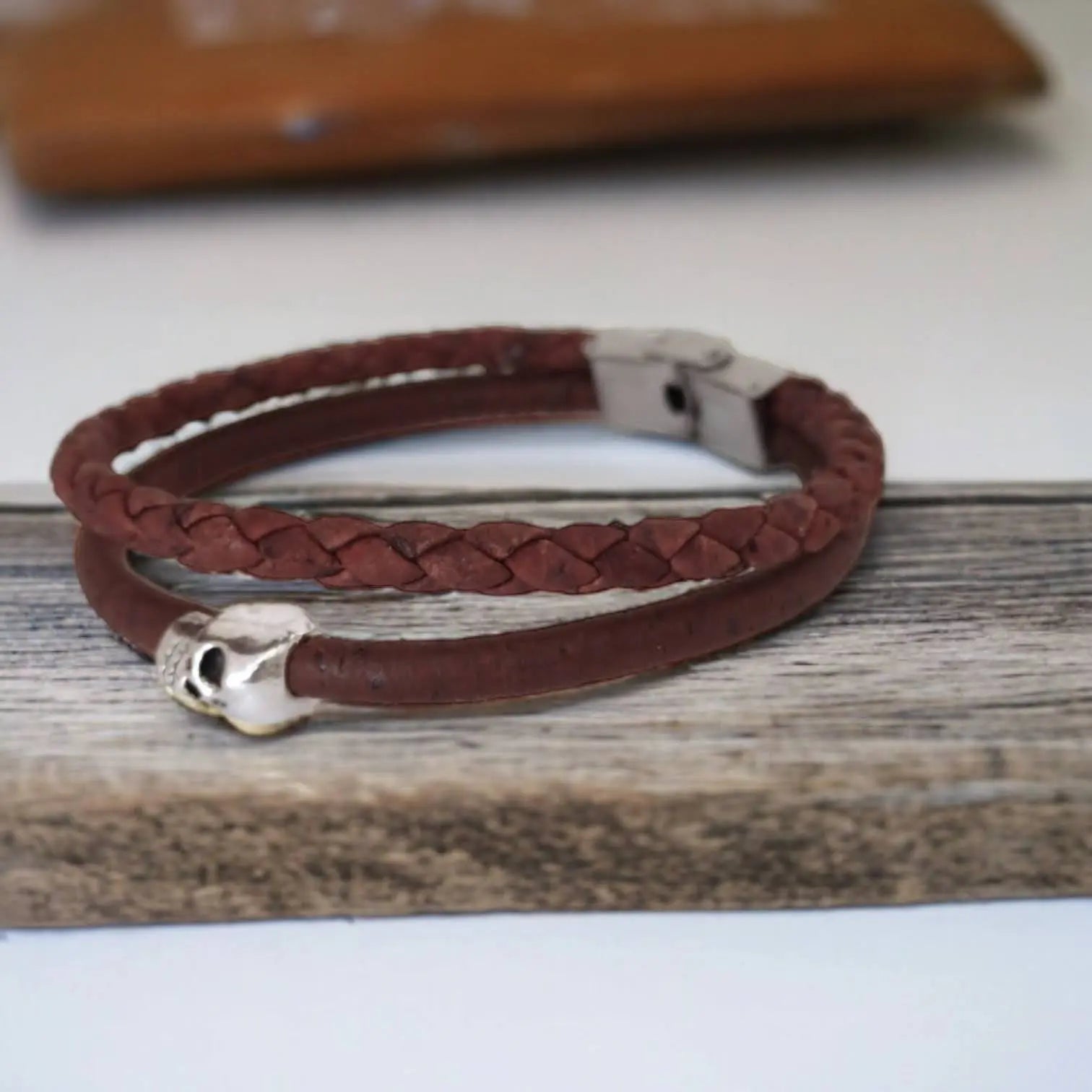 Bracelet en liège Lou - Bijoux unisexe gothique Karmyliege