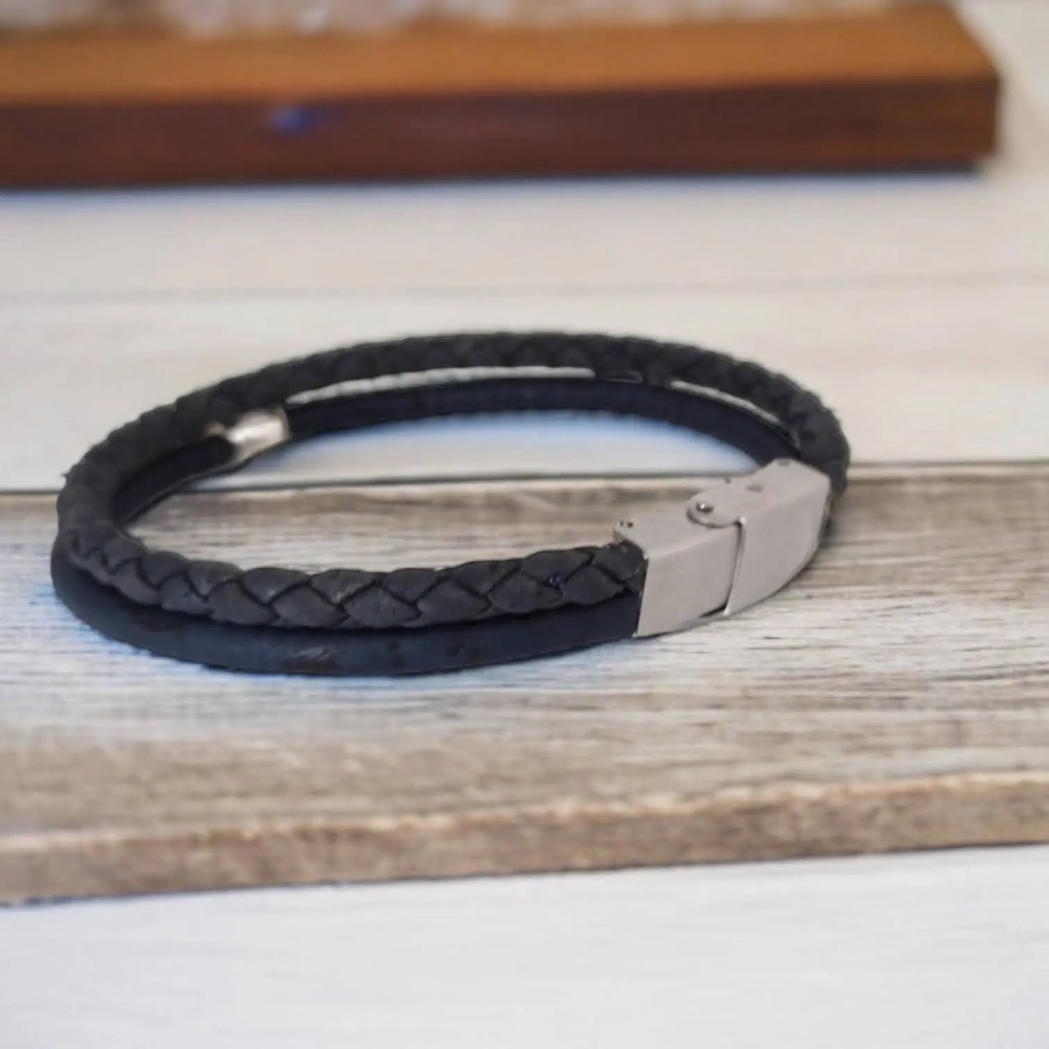 Bracelet en liège Lou - Bijoux unisexe gothique Karmyliege