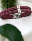Bracelet en liège Sam Karmyliege 20cm-Bordeaux