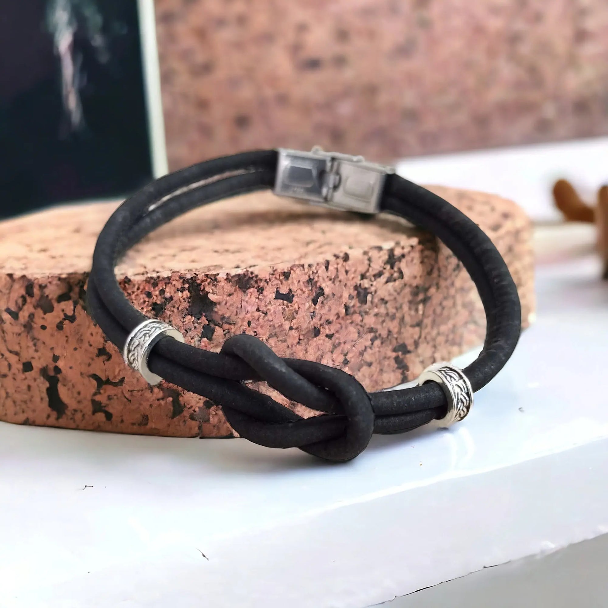 Bracelet en liège Tom Karmyliege Noir-21cm