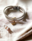 Bracelet en liège naturel Luna Karmyliege 20cm-Blanc-cassé