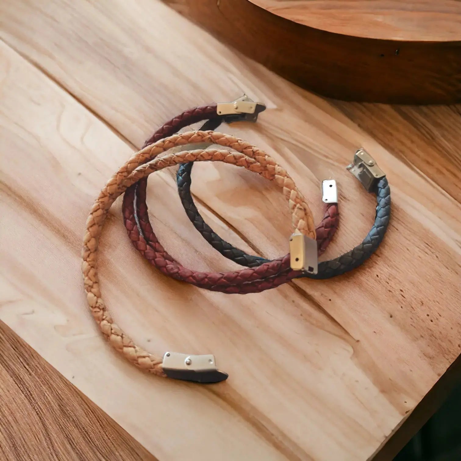 Bracelet en liège tressé Léo Karmyliege