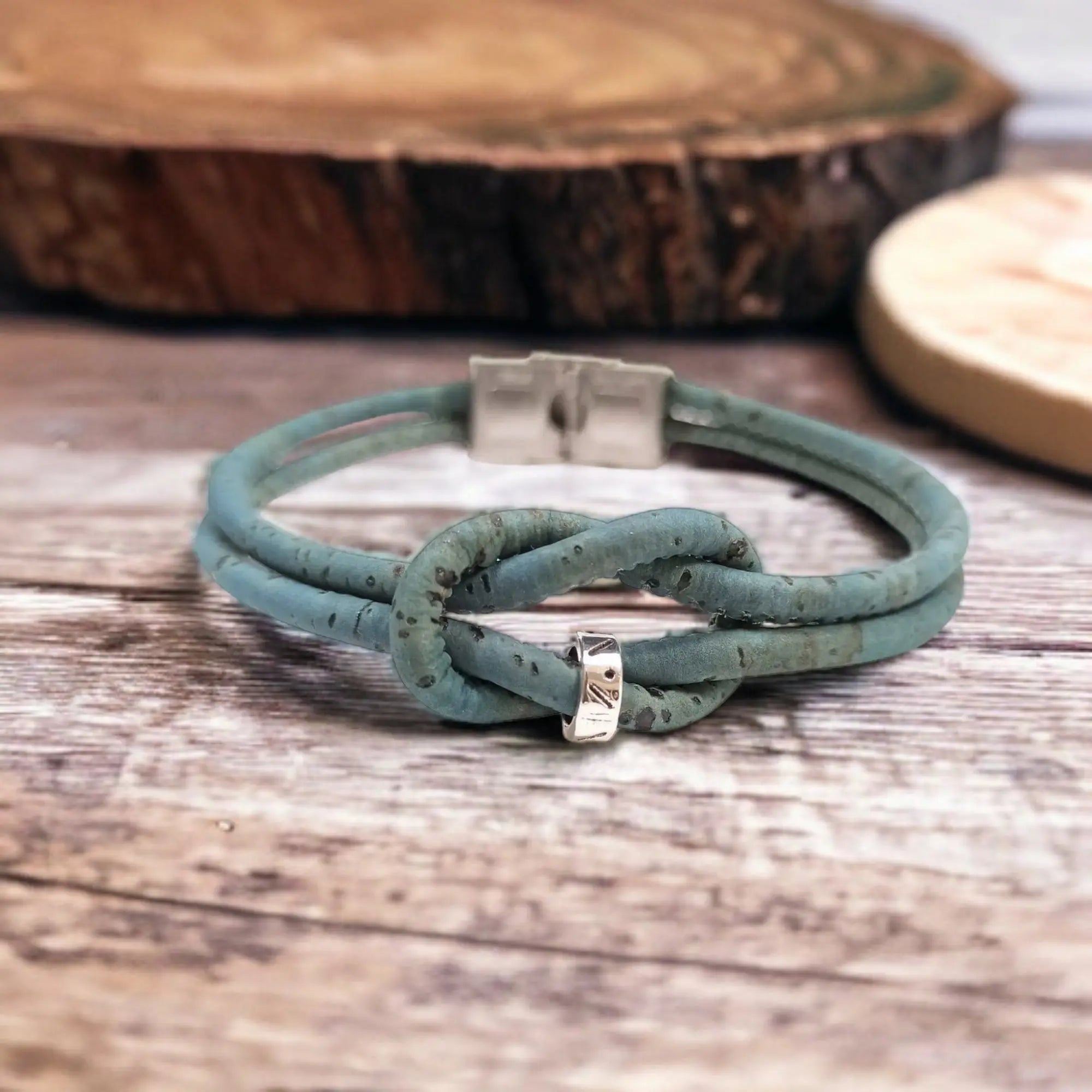 Bracelet en liège, Axel Karmyliege Bleu-ciel-21cm