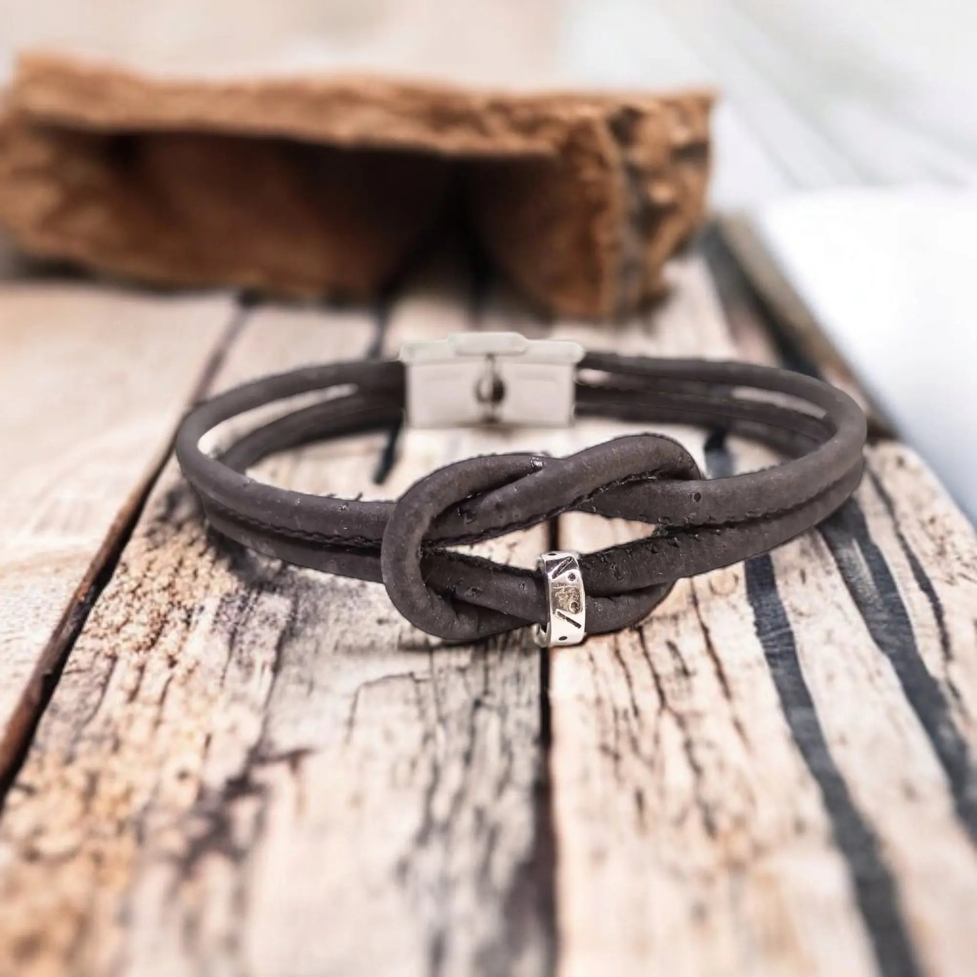 Bracelet en liège, Axel Karmyliege Noir-21cm