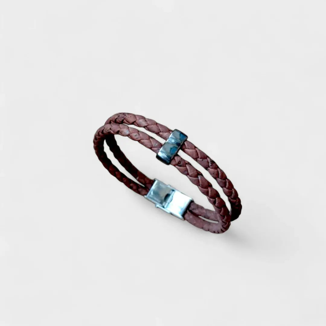 Bracelet vegan en liège tressé, Antoine Karmyliege