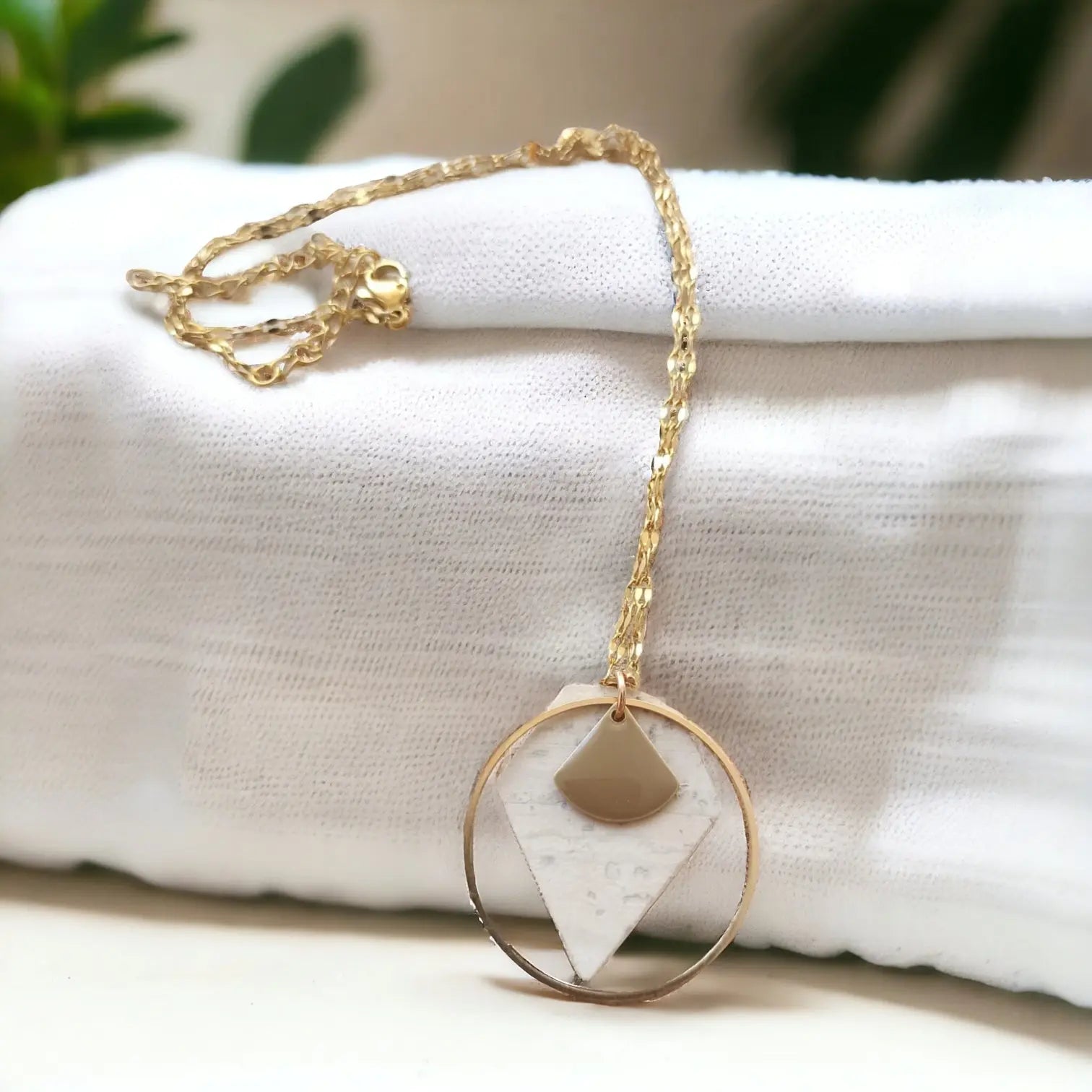 Collier en liège Johana et chaîne en acier inoxydable Karmyliege