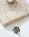 Collier en liège Lola et chaine en acier inoxydable Karmyliege