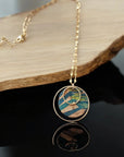 Collier en liège Lola et chaine en acier inoxydable Karmyliege