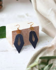 Grandes boucles d'oreilles en cuir de pomme Lili Karmyliege