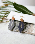 Grandes boucles d'oreilles en cuir de pomme Lili Karmyliege