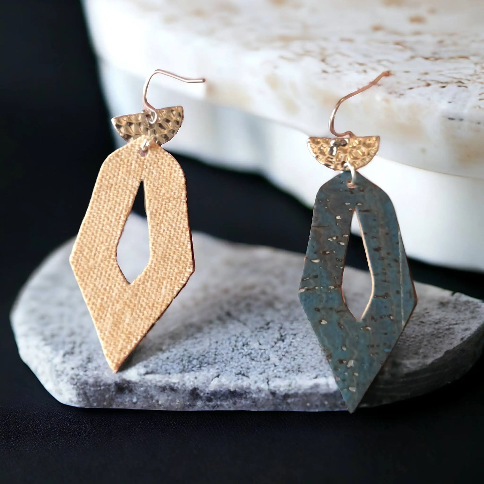 Grandes boucles d'oreilles en liège Lili Karmyliege