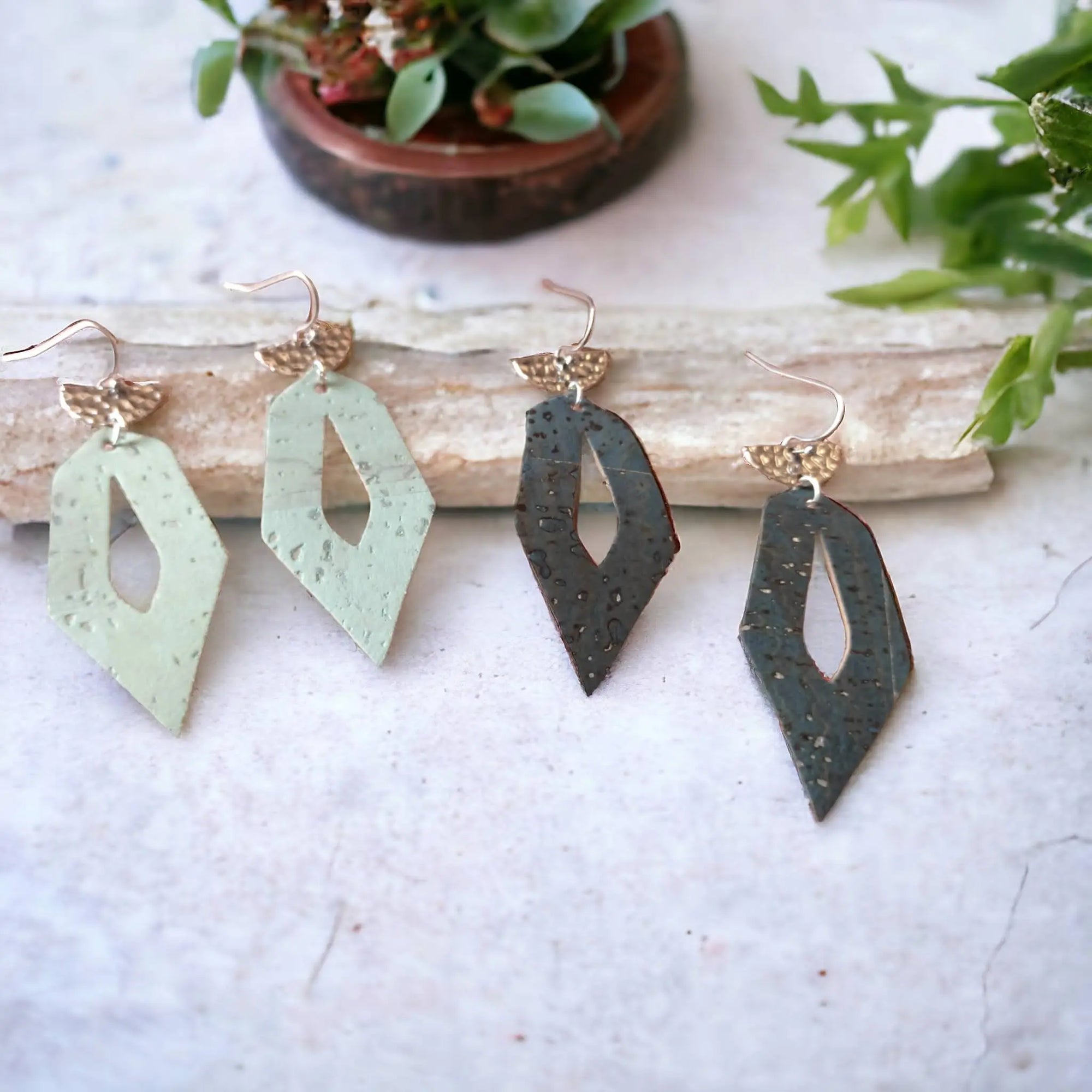 Grandes boucles d'oreilles en liège Lili Karmyliege