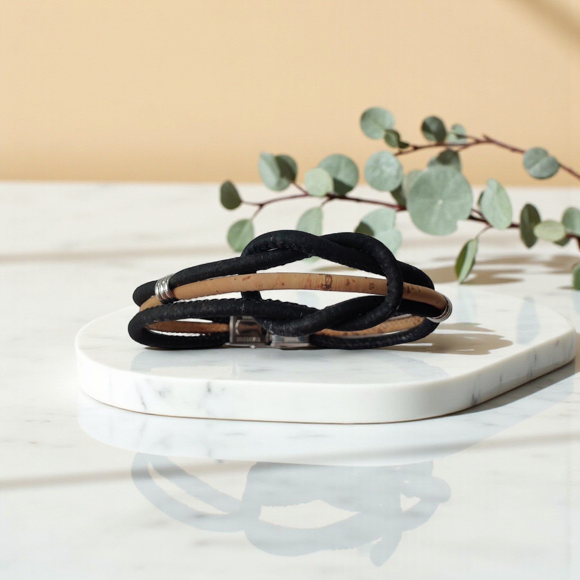 Bracelet vegan en liège Marin
