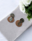 Boucles d'oreilles, Romane - Cuir de pomme