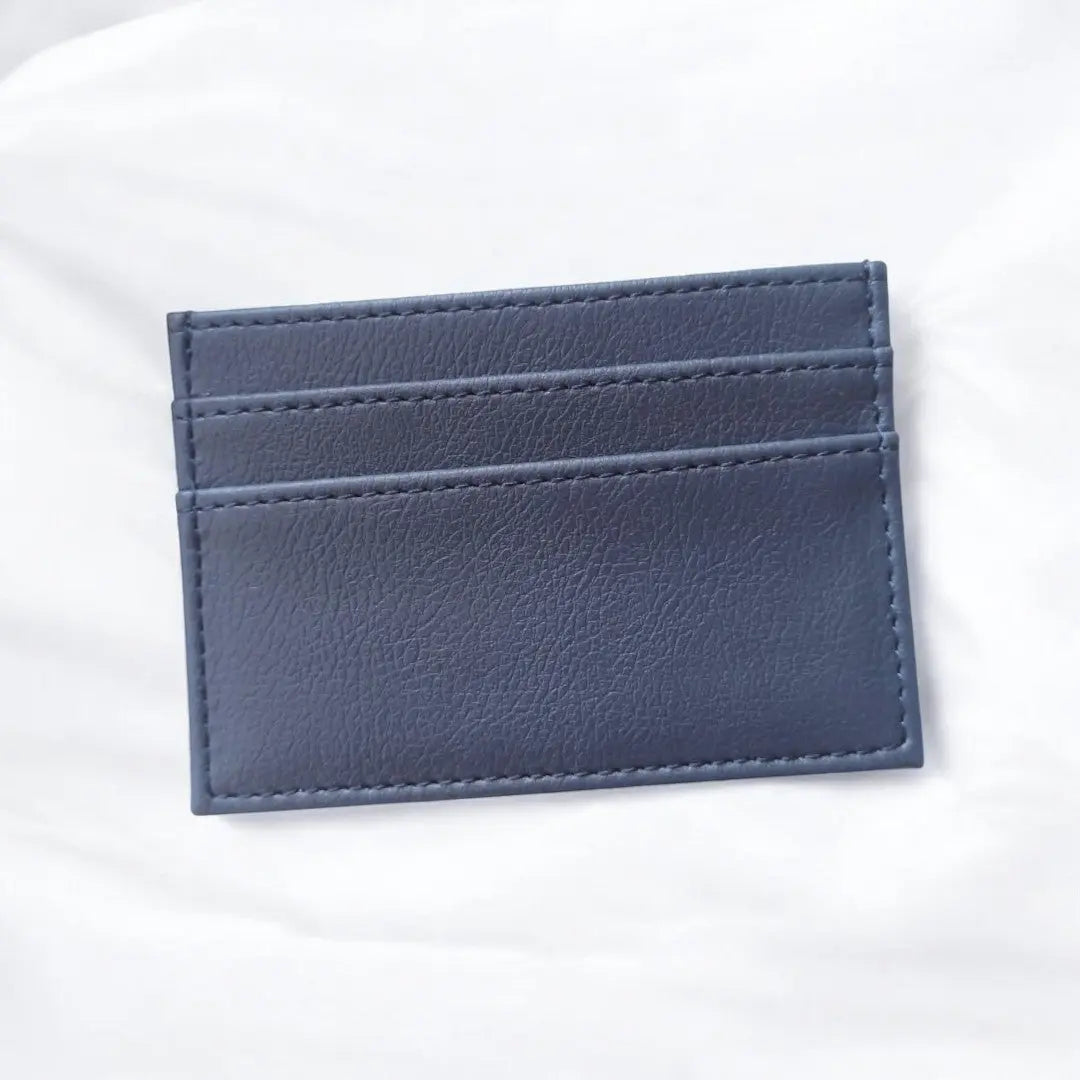 Porte cartes vegan en cuir de pomme Karmyliege Bleu-nuit