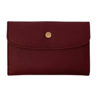 Portefeuille en cuir de pomme Tiphaine Karmyliege Bordeaux
