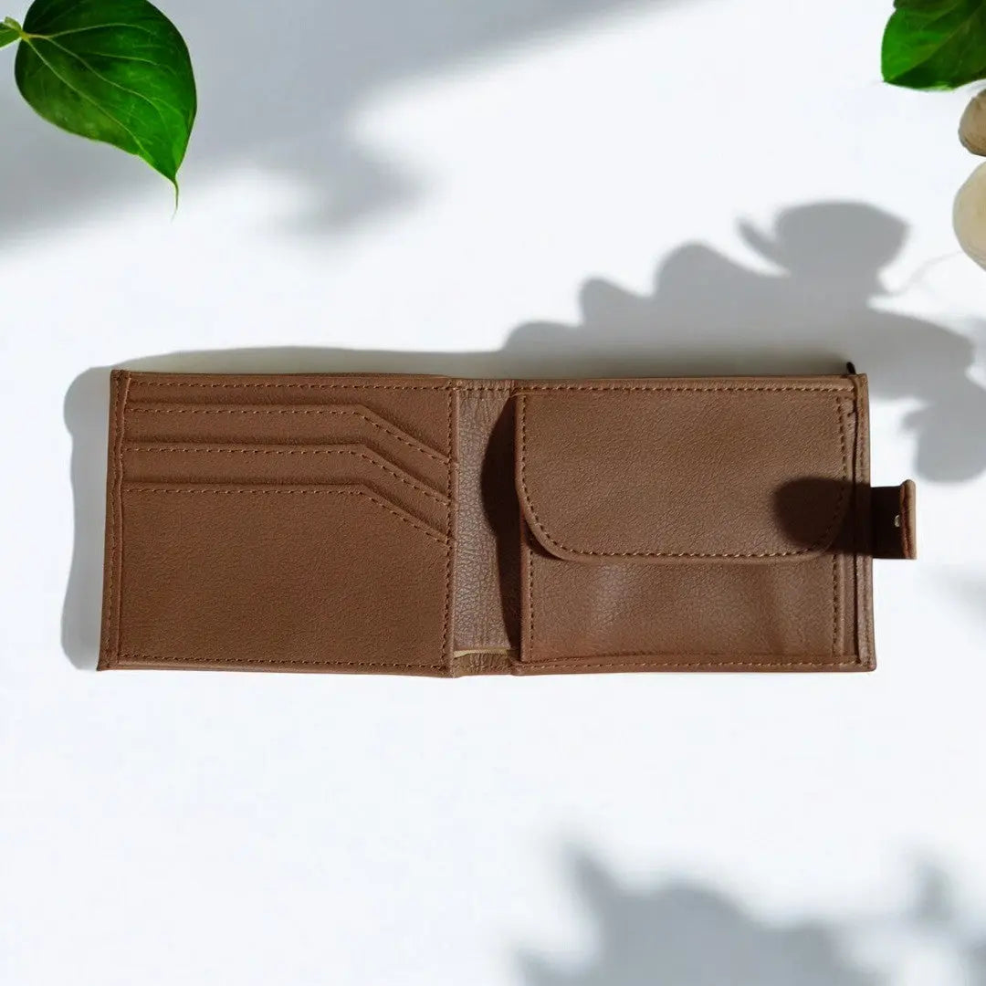 Portefeuille en cuir de pomme, Paulo, vide atelier Karmyliege