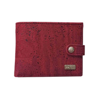 Portefeuille en liège avec zip, Roman bordeaux Karmyliege