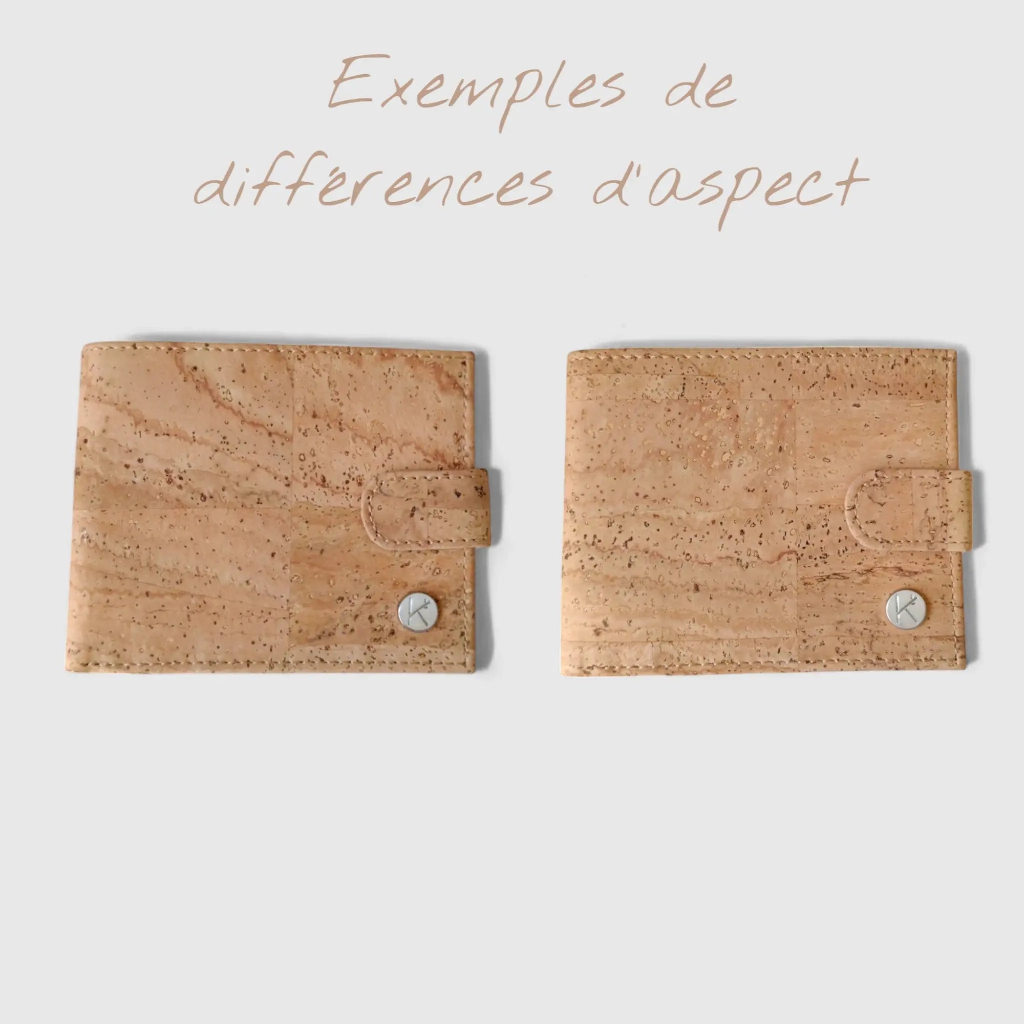 Portefeuille vegan en liège avec zip, Roman Karmyliege