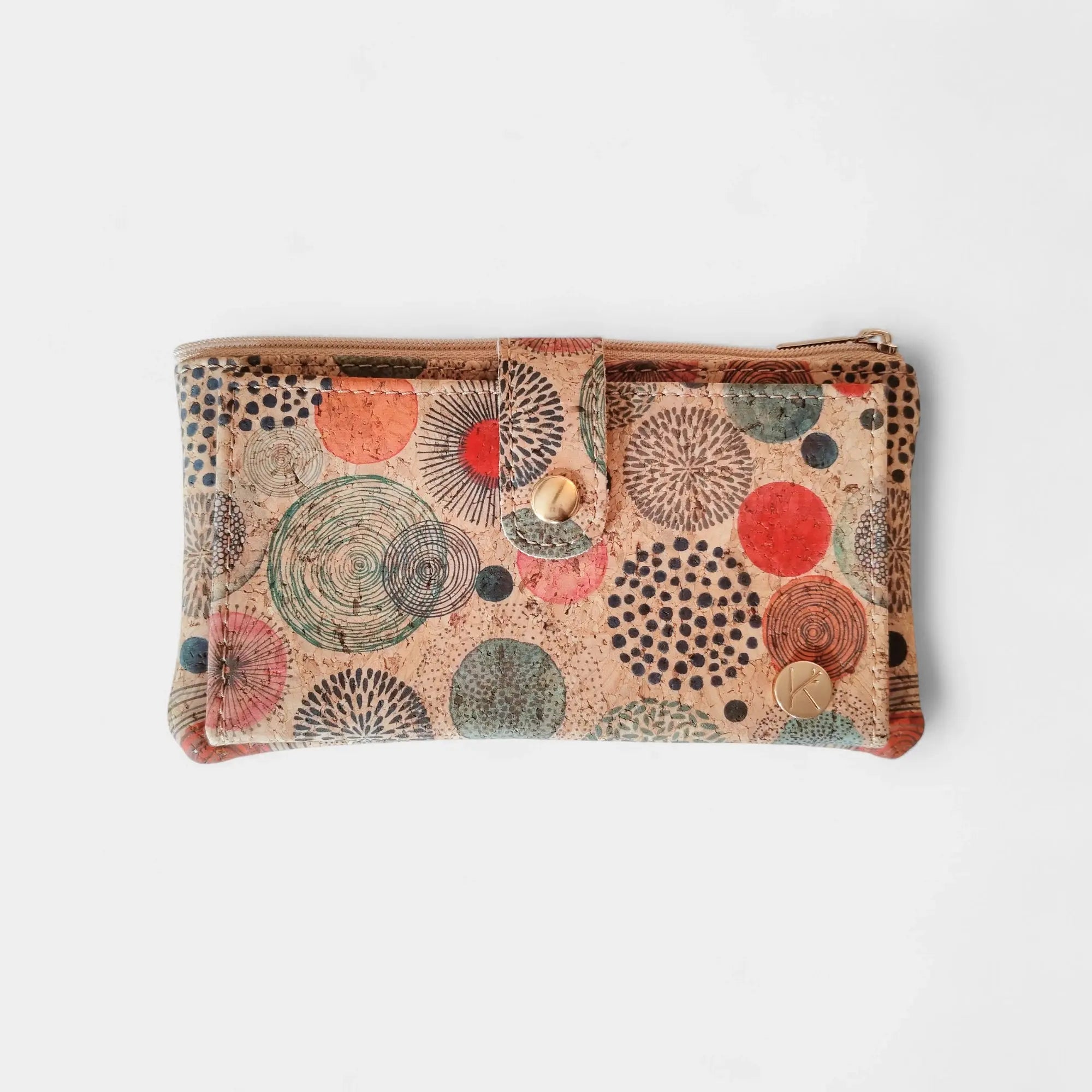 Portefeuille vegan en liège cercles, Lalie  Karmyliege