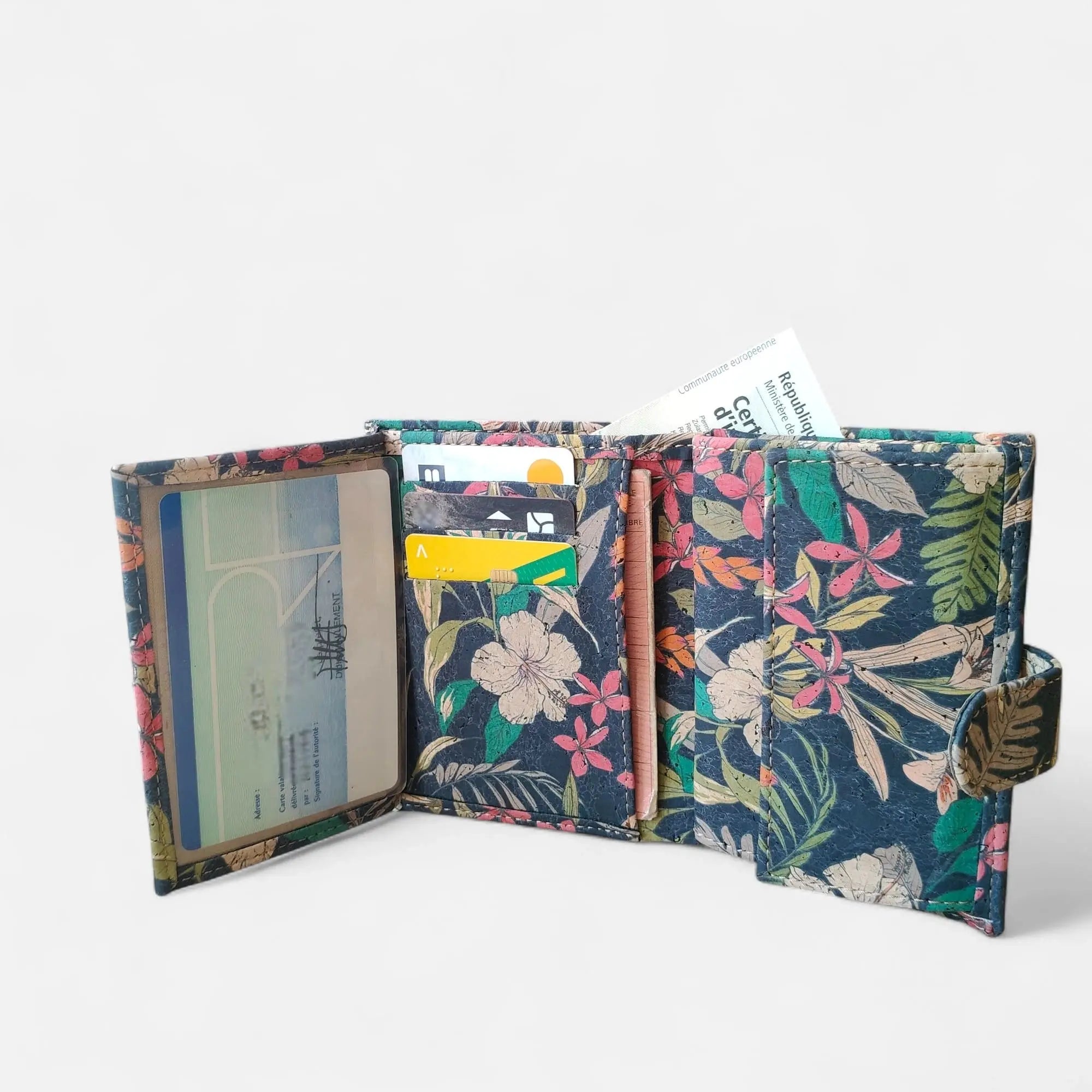 Portefeuille vegan en liège coloré, Zoé  Karmyliege