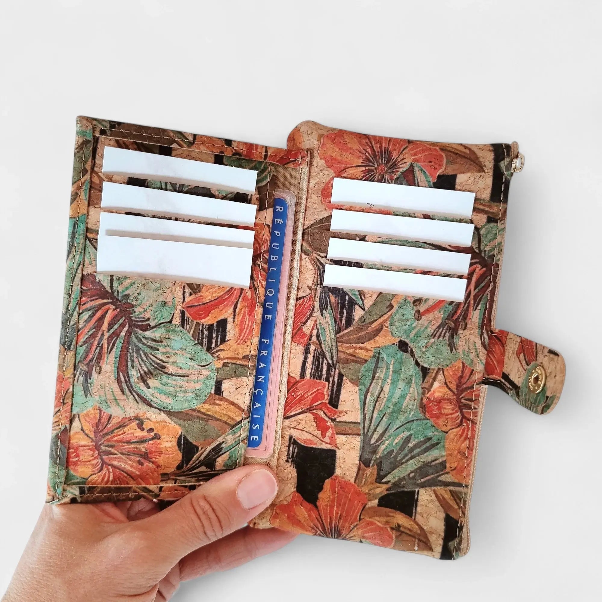 Portefeuille en liège cercles colorés,  Lalie  Karmyliege