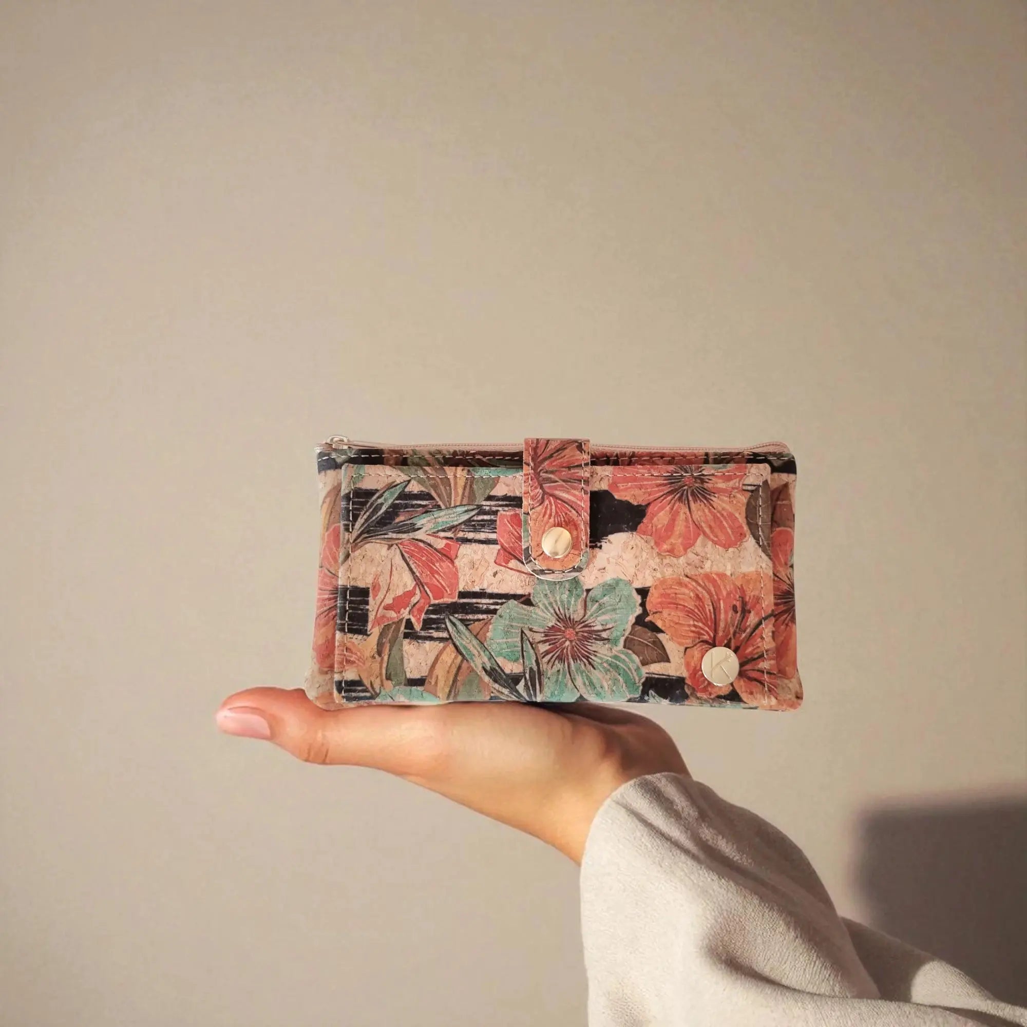 Portefeuille en liège cercles colorés,  Lalie  Karmyliege