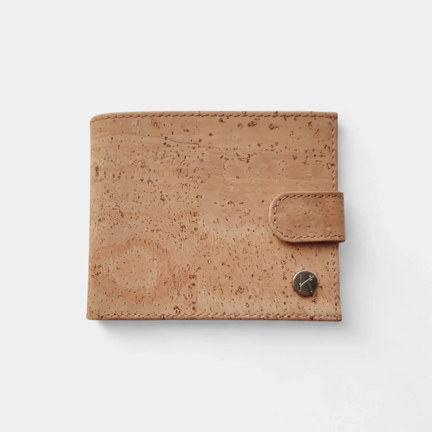 Portefeuille vegan en liège, Baptiste Karmyliege Beige