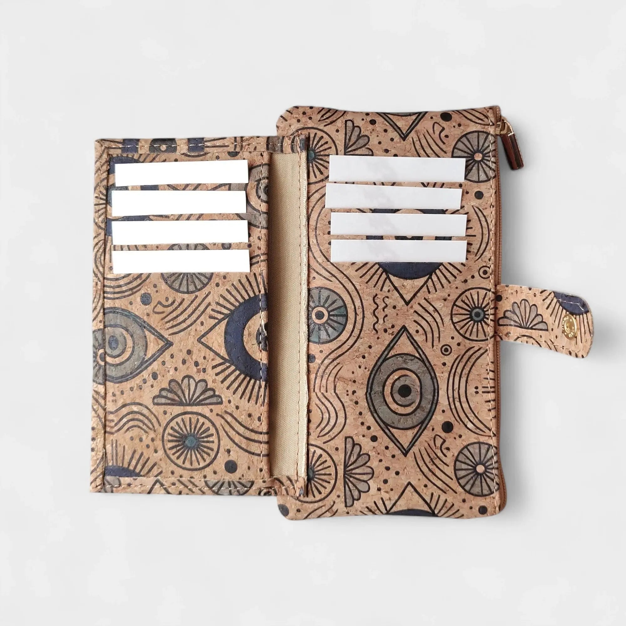 Portefeuille vegan en liège,  Lalie mystique  Karmyliege