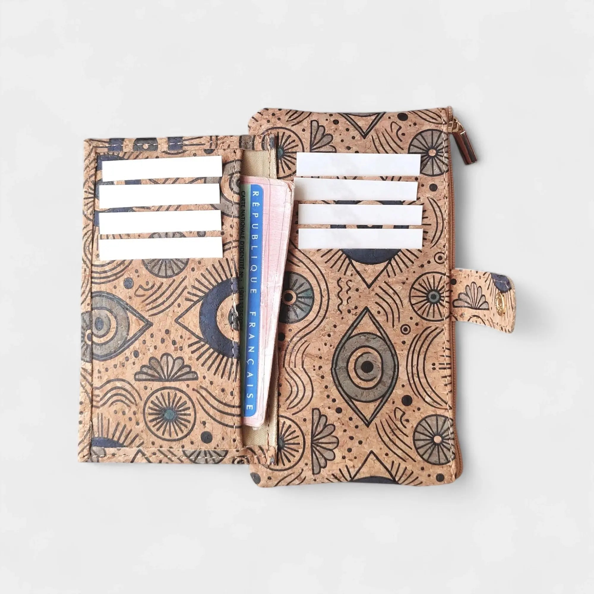 Portefeuille vegan en liège,  Lalie mystique  Karmyliege